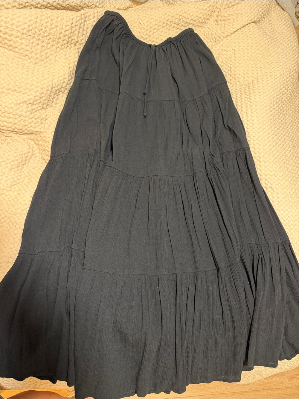 Black Tiered Maxi Skirt - Aerie